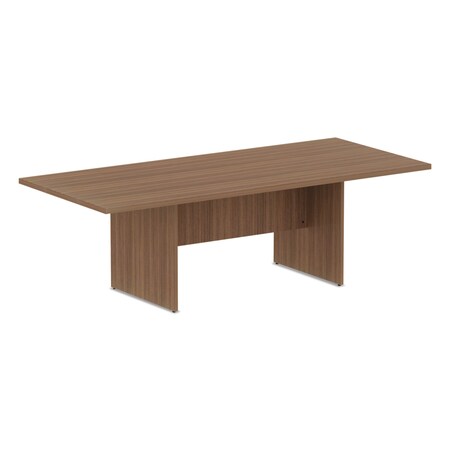 Alera Rectangle Conference Table, 94.5" W, 41.38" L, 29.5" H, Modern Walnut Top, Woodgrain Laminate ALEVA719642WA
